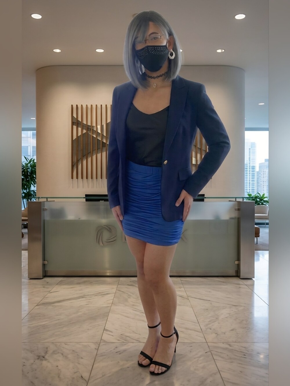 Rag & Bone Blue Ruched Mini Skirt - Women Size 2